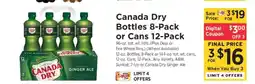 ShopRite Canada Dry Bottles 8-Pack or Cans 12-Pack offer