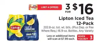 ShopRite Lipton Iced Tea 12-Pack offer