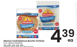 Albertsons Mission Carb Balance Burrito Tortillas offer