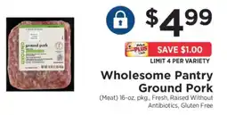 ShopRite Wholesome Pantry Ground Pork offer