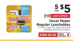 ShopRite Oscar Mayer Regular Lunchables offer