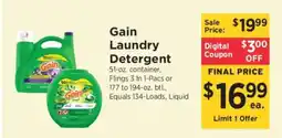 ShopRite Gain Laundry Detergent offer