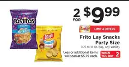 ShopRite Frito Lay Snacks Party Size offer