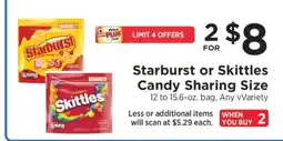 ShopRite Starburst or Skittles Candy Sharing Size offer