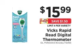 ShopRite Vicks Rapid Read Digital Thermometer offer