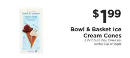 ShopRite Bowl & Basket Ice Cream Cones offer