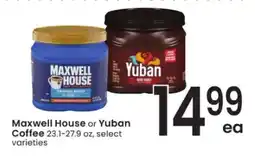 Albertsons Maxwell House or Yuban Coffee offer