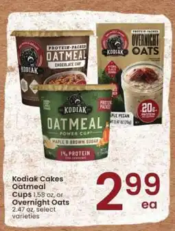 Albertsons Kodiak Cakes Oatmeal Cups or Overnight Oats offer