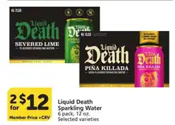 Albertsons Liquid Death Sparkling Water offer