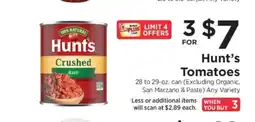 ShopRite Hunt's Tomatoes offer