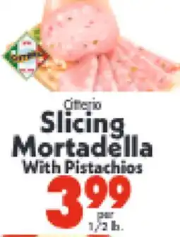 Marino's Supermarket Citterio Slicing Mortadella With Pistachios offer