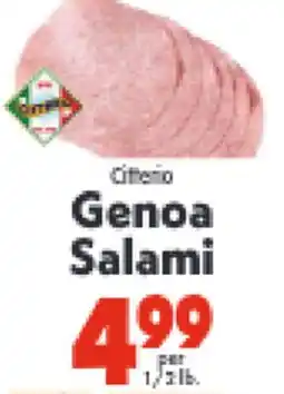 Marino's Supermarket Città di Genoa Salami offer