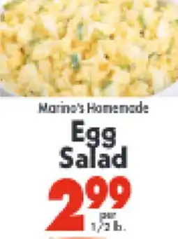 Marino's Supermarket Marina's Homemade Egg Salad offer