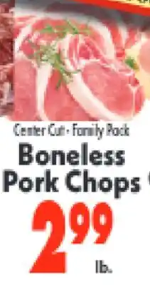 Marino's Supermarket Center Cut • Family Pack Boneless Pork Chops offer