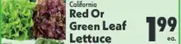 Marino's Supermarket California Red Or Green Leaf Lettuce offer