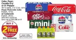 Vons Coke, Pepsi, Canada Dry or Dr Pepper offer