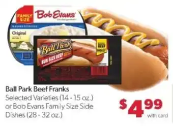 Family Fare Ball Park Beef Franks offer