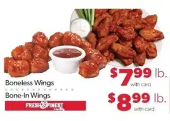 Family Fare Fresh & Finest Boneless Wings offer