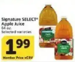 Vons Signature Select Apple Juice offer
