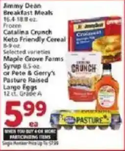 Vons Jimmie Dean Breakfast Meals offer