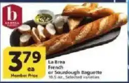 Vons La Brea French or Sourdough Baguette offer