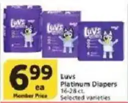 Vons Luvs Platinum Diapers offer