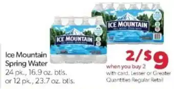 Family Fare Ice Mountain Spring Water offer