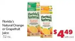Family Fare Florida's Natural Orange or Grapefruit Juice offer