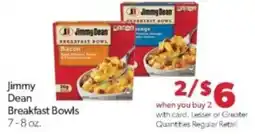 Family Fare Jimmy Dean Breakfast Bowls offer