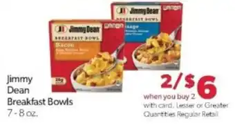 Family Fare Jimmy Dean Breakfast Bowls offer