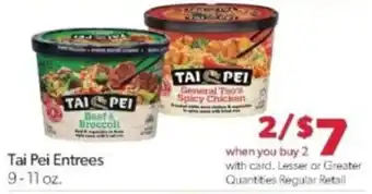 Family Fare Tai Pei Entrees offer