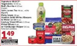 Vons Signature Select Vegetables offer