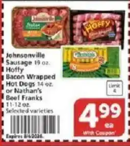 Vons Johnsonville Sausage offer