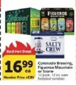 Vons Coronado Brewing Figueroa Mountain or Stone offer