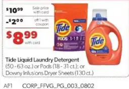 Family Fare Tide liquid laundry detergent offer