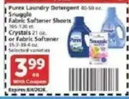 Vons Purex laundry detergent offer
