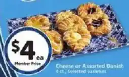 Vons Cheese or Assorted Danish offer