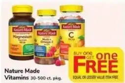 Safeway Nature Made Vitamins offer