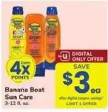 Safeway Banana Boat Sun Care offer