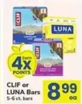 Safeway Clif or Luna Bars offer