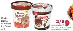 Family Fare Kinder Bueno or Nutella Ice Cream offer