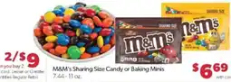 Family Fare M&M's Sharing Size Candy or Baking Minis offer
