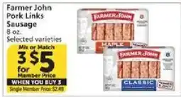 Vons Farmer John Pork Links Sausage offer