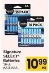 Safeway Signature Select Batteries offer