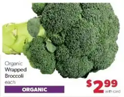 Family Fare Organic Wrapped Broccoli offer