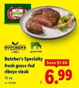 Lidl Butcher's Specialty fresh grass-fed ribeye steak offer
