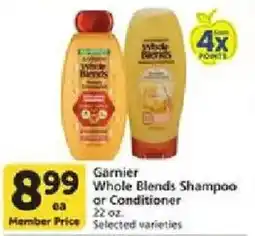Vons Garnier Whole Blends Shampoo or Conditioner offer