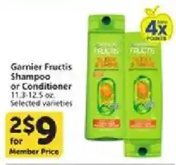 Vons Garnier Fructis Shampoo or Conditioner offer