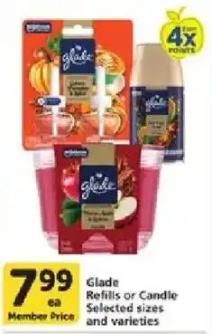 Vons Glade Refills or Candle offer