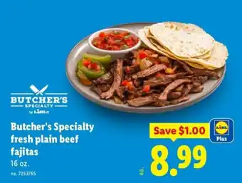 Butcher's Specialty fresh plain beef fajitas